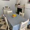 Just Dotty Air Force Blue Oilcloth Tablecloth