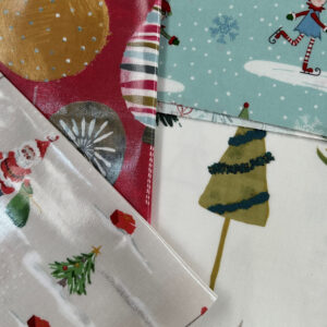 Christmas 2kg bag of Oilcloth remnants, offcuts, roll ends