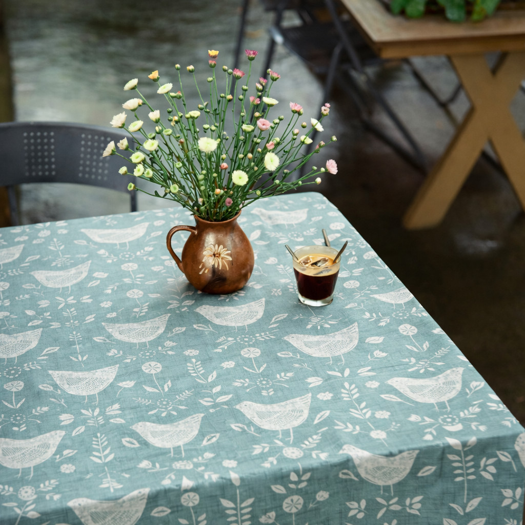 Narvik Duckegg Wipe Clean Oilcloth tablecloth