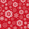 Christmas Joy Red Gloss Oilcloth Tablecloth