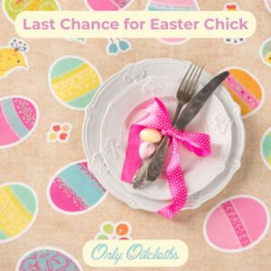 Easter Chick Oilcloth Tablecloth
