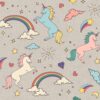Children's Unicorn and Rainbow Patterned Oilcloth