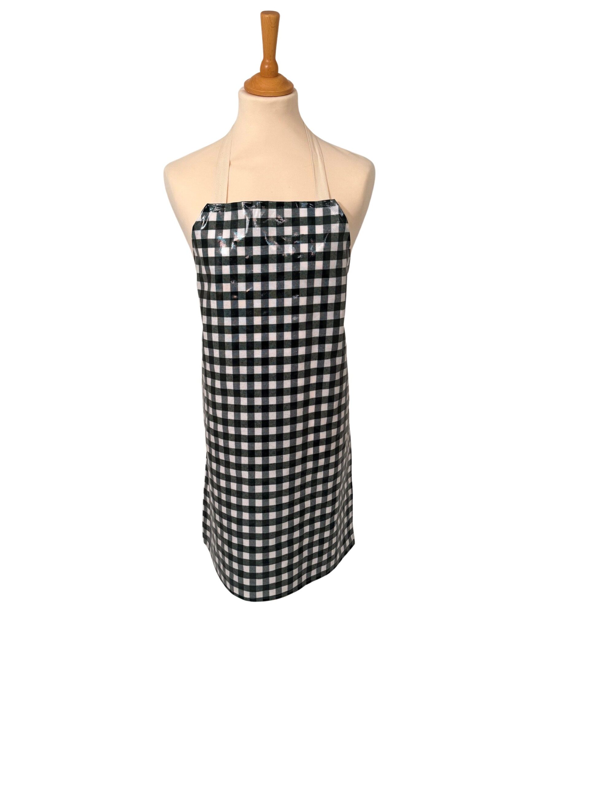 Vichy Forest Green Adult Oilcloth Apron
