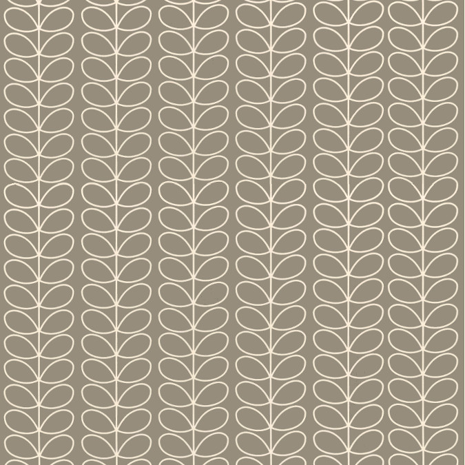 Orla Kiely Linear Stem Silver Matt Oilcloth Tablecloth
