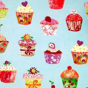 Cupcakes Blueberry Oilcloth