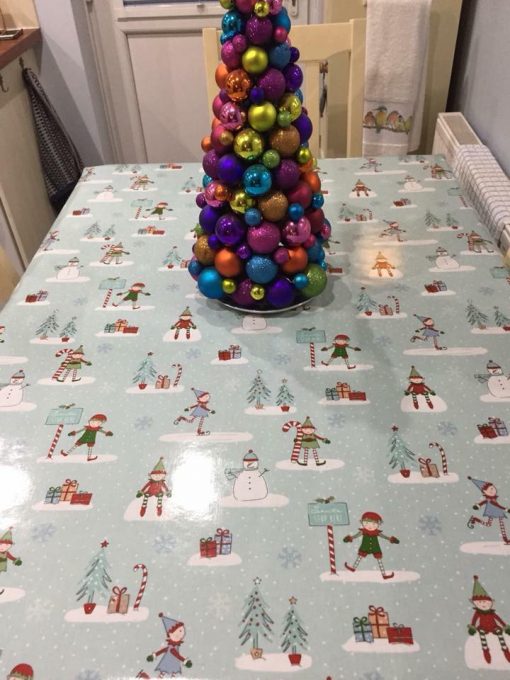 Christmas Elf Oilcloth Tablecloth